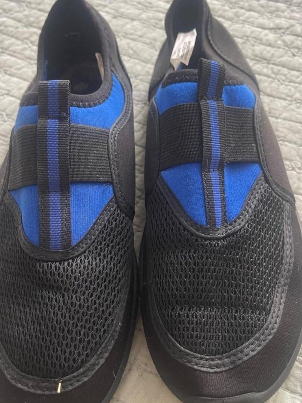 Toddler Slip-On Water Shoes Black Blue Size 6